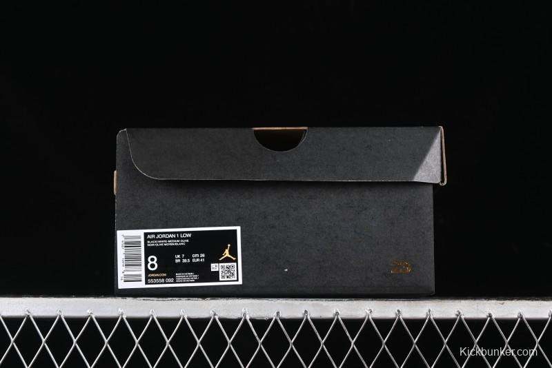 Nike Air Jordan 1 Low "Medium Olive" Casual Sneakers - 553558-092