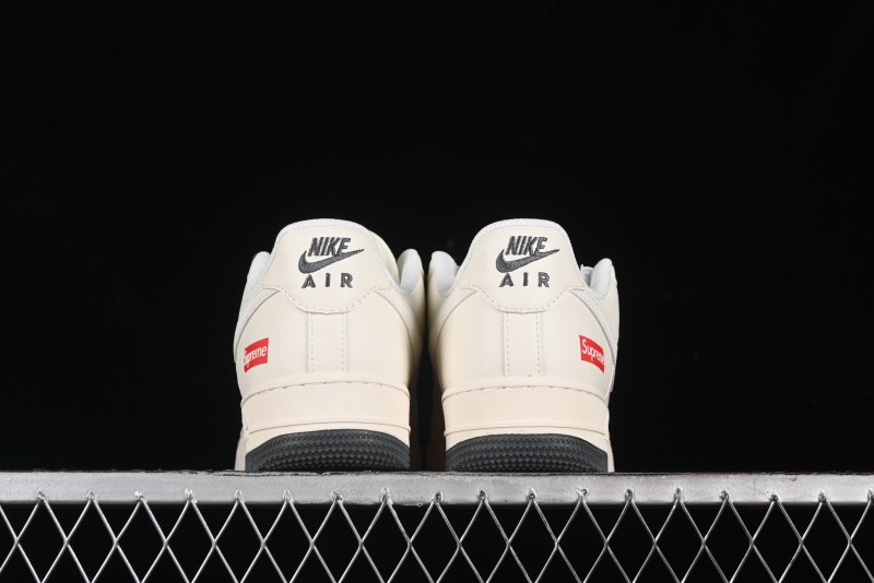 Nike Air Force 1 '07 Low Supreme Collaboration - Beige Red Blue Colorblock Casual Sneakers - XZ6188-228