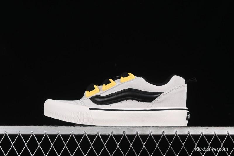 Vans Knu Skool Low Top Retro Casual Vulcanized Sneakers in Grey Black - VN000CZUVA3