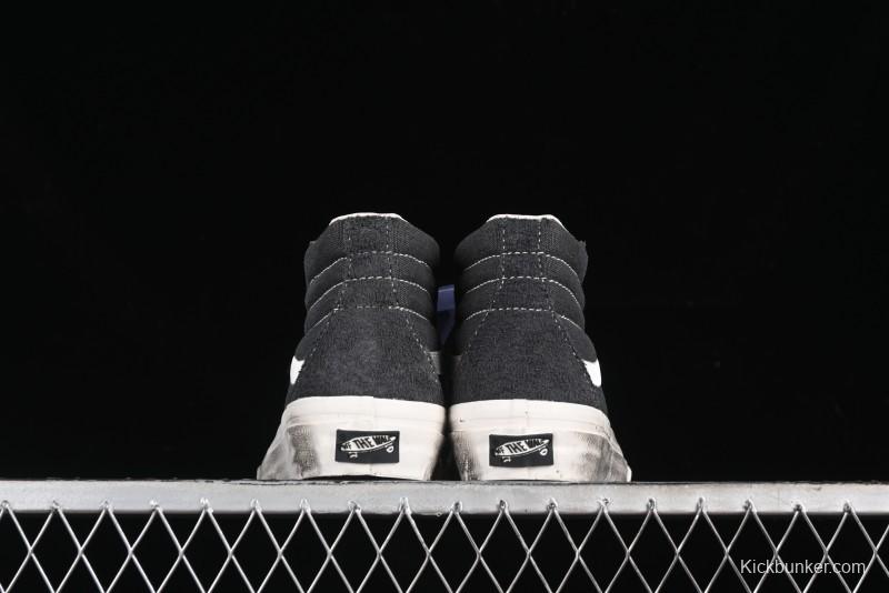 Vans Notre Premium Sk8-Hi High-Top Skate Shoes with Striped Design and Washed Effect - VN000CR0RVN