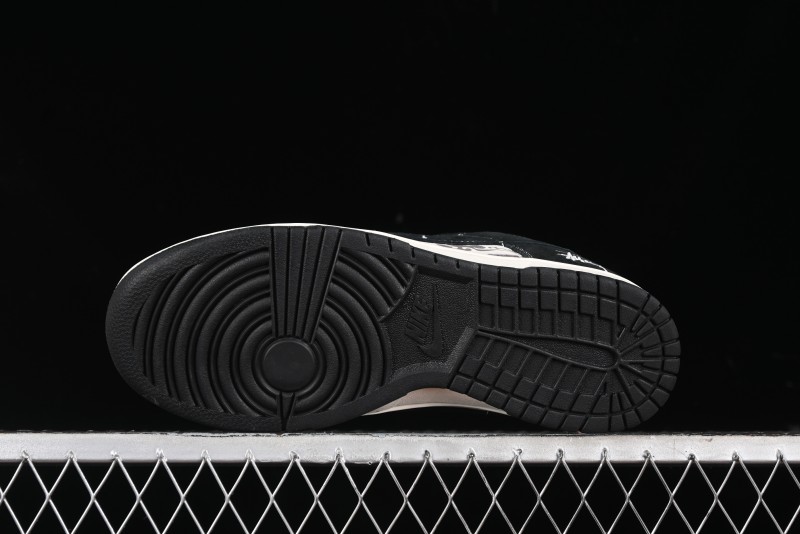 Nike SB Dunk Low Stussy Collaboration - Black Wukong Anniversary High-End Custom Low-Top Casual Sneakers - XX2025-555