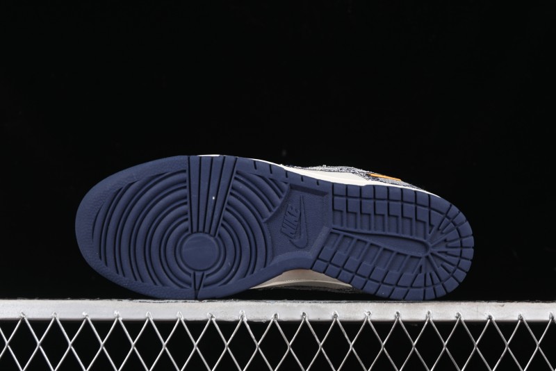 Nike SB Dunk Low Gucci Collaboration - Dark Blue Anniversary High-End Custom Low-Top Casual Skate Shoes - BB9676-313