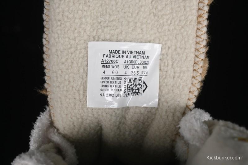 Converse Zoo Happy Pets Series High-Top Plush Lined Casual Sneakers for Autumn Winter - A12766C