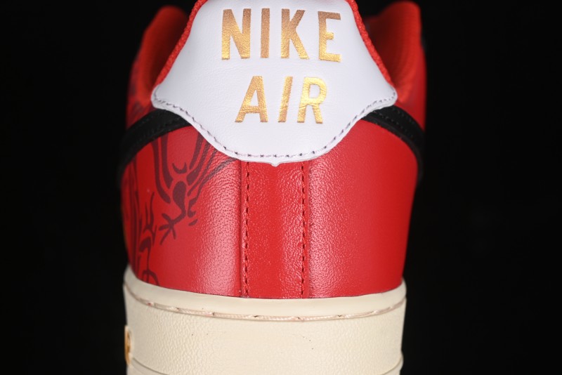 Nike Air Force 1 '07 Low Custom Wedding Sneakers with Chinese Style Elements - FN7439-133