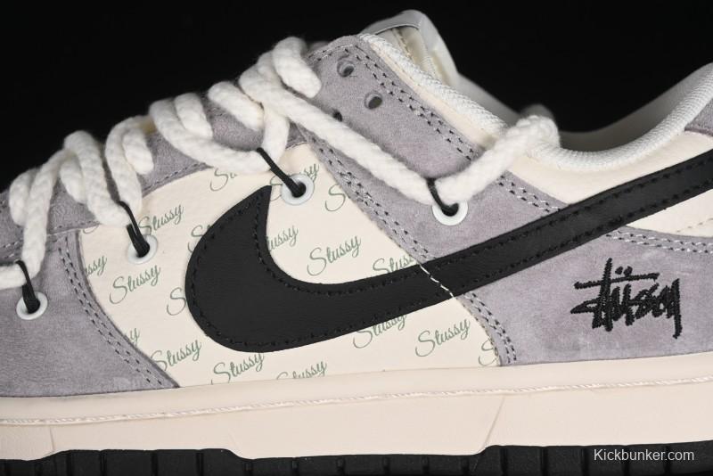 Nike SB Dunk Low Stussy Anniversary Edition Customized Low-Top Casual Skate Shoes - SJ2068-293