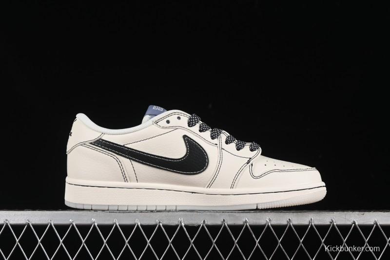 Nike Travis Scott x Fragment Design x Air Jordan 1 Low OG SP AJ1 Low Top Casual Sneakers - XY2688-111