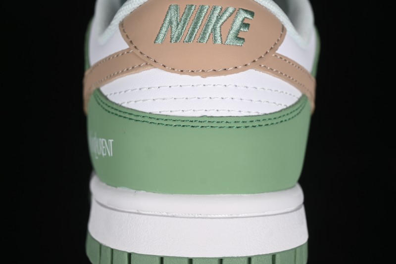 Nike SB Dunk Low YSL Series - White Green Brown Swoosh Anniversary High-End Custom Low-Top Casual Sneakers - GF2409-169