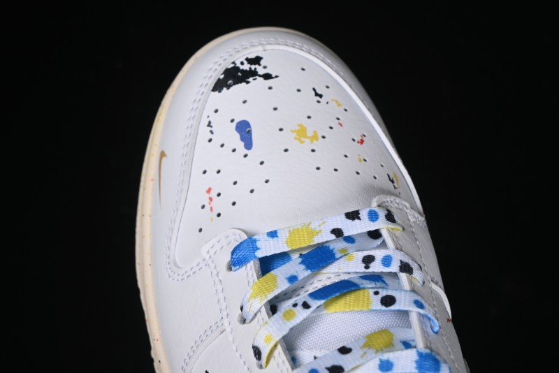 Nike SB Dunk Low Gucci Collaboration - Ink Splatter White Swoosh Anniversary Custom Low-Top Casual Sneakers - FC2025-305
