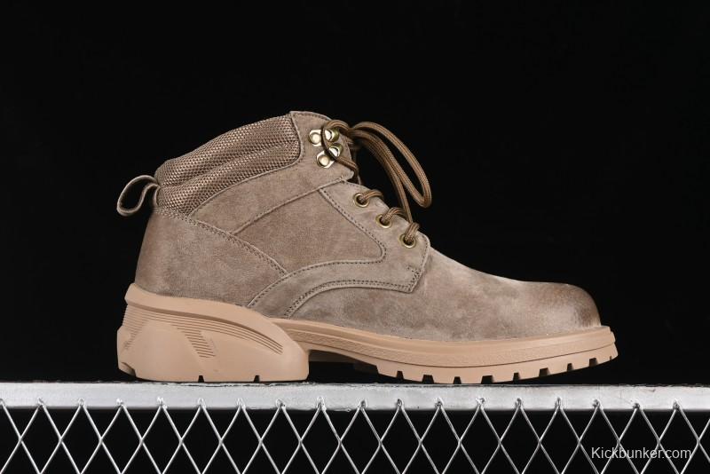 Timberland Outdoor Mid-Top Casual Chukka Boots with Premium Suede Leather and Anti-Odor Insole - TB10088KHAKI