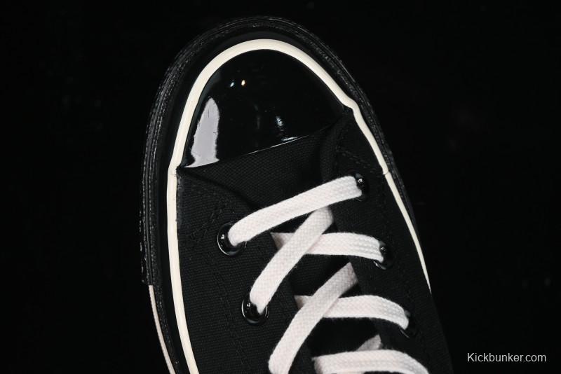 Converse Chuck 1970s High Top Canvas Shoes in Black Lace Punk Style - A10026C