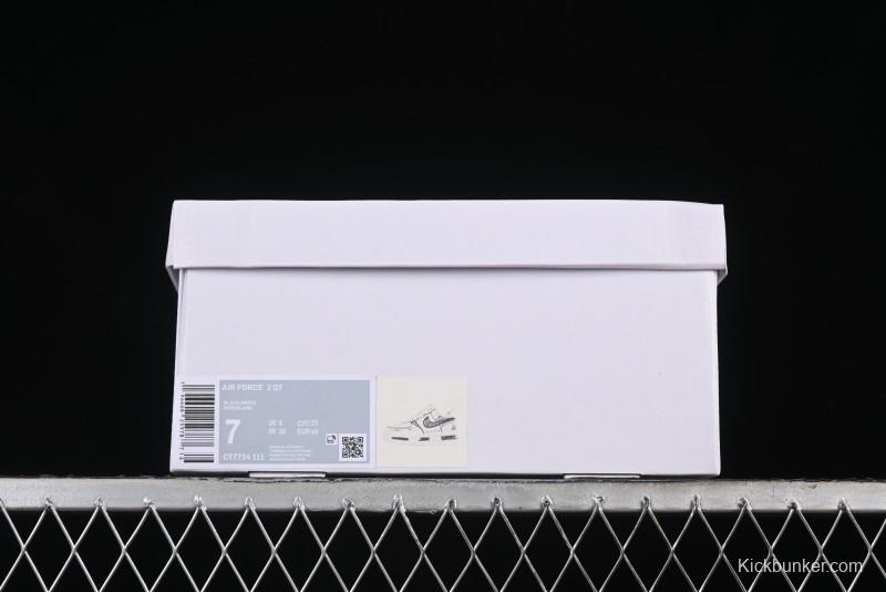 Nike Air Force 1 '07 Low Custom Casual Sneakers with Black and White Manga-Style Hand-Drawn Function Formulas - CT7724-111