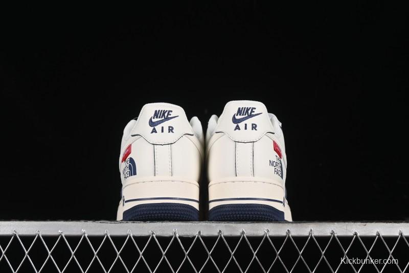 Nike Air Force 1 '07 Low Supreme The North Face Collaboration - Off White Light Blue Casual Sneakers - XZ1996-130