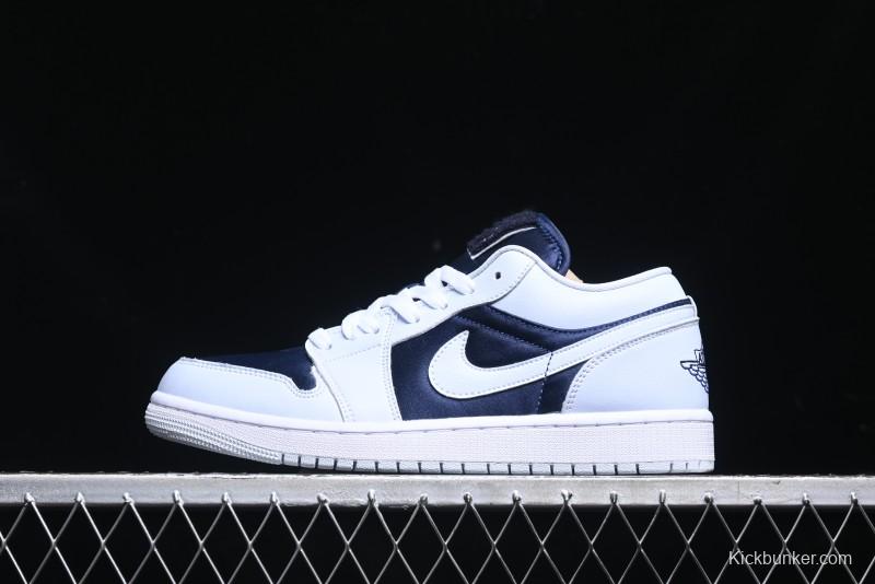 Nike Air Jordan 1 Low AJ1 Navy Blue Silk Casual Sneakers - FZ8778-044
