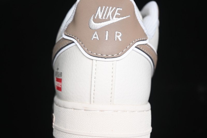 Nike Air Force 1 '07 Low Stone Island x Supreme Collaboration - Beige Brown Swoosh Casual Sneakers - BB1616-306