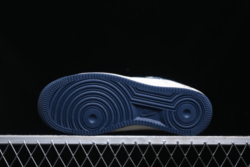 Nike Air Force 1 '07 Low Supreme Collaboration - Light Blue Suede Swoosh Casual Sneakers - XZ3328-669