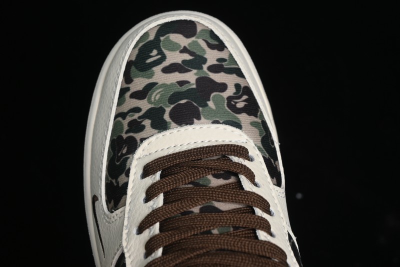Nike Air Force 1 Low Bape Collaboration - Beige Camo Casual Sneakers - KK1988-019