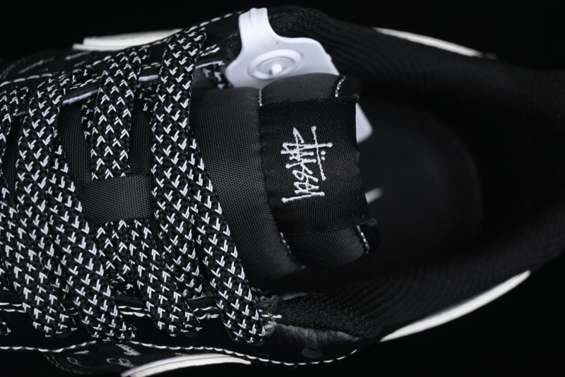 Nike Air Force 1 '07 Low Stussy Collaboration - All Black Low-Top Casual Sneakers - XZ6188-311