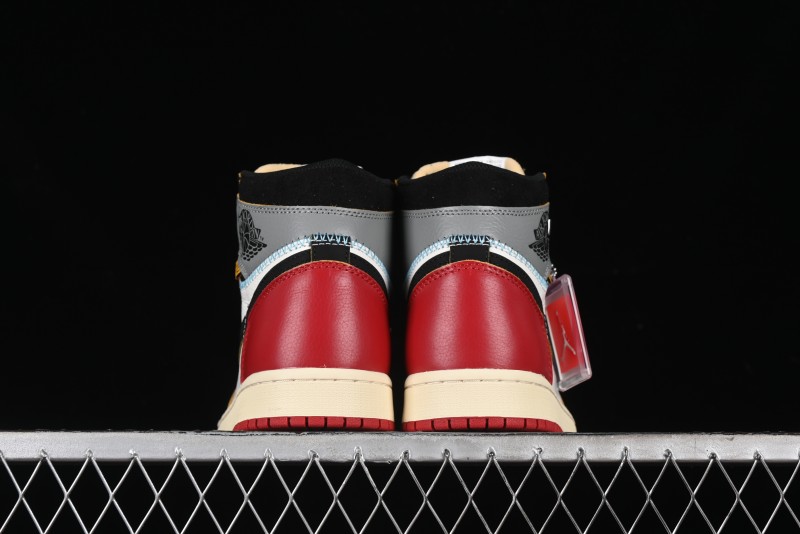 Nike Union x Air Jordan 1 Retro High Basketball Shoes with Chicago-Inspired Colorway - HV8563-600