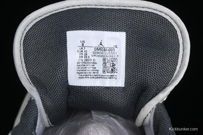 Nike Air Jordan 1 Low AJ1 Stussy Collaboration - Premium Customized Pigskin Grey Line Retro Basketball Shoes - DM9188-005