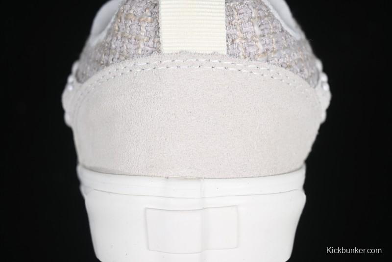 Vans Knu Skool Pearl White Grey Low Top Casual Skate Shoes - VN0007QDBGE