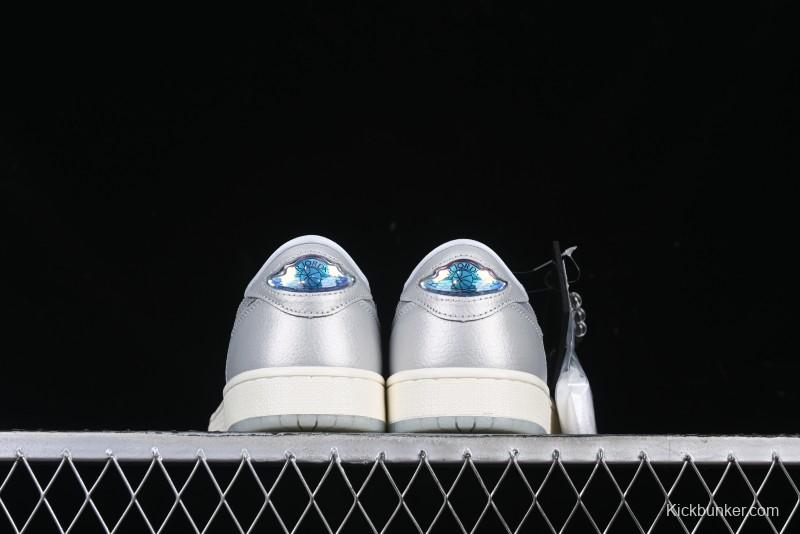 Nike Air Jordan 1 Low OG Retro Basketball Shoes Snake Year Limited Edition Silver Snake - HF3144-100