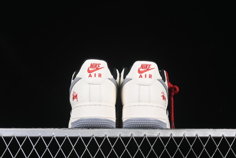 Nike Air Force 1 '07 Low Stussy Collaboration Beige Grey Black Low-Top Casual Sneakers - XZ6188-766