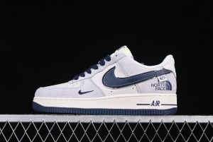Nike Air Force 1 '07 Low The North Face Collaboration Blue Swoosh Logo Casual Sneakers - XZ6188-913