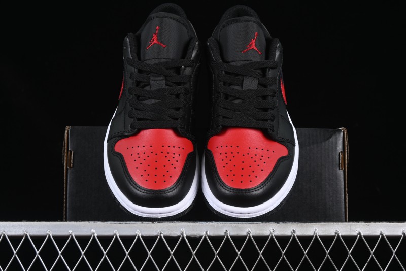 Nike Air Jordan 1 Low AJ1 Red Black Low Top Casual Sneakers - 553558-067