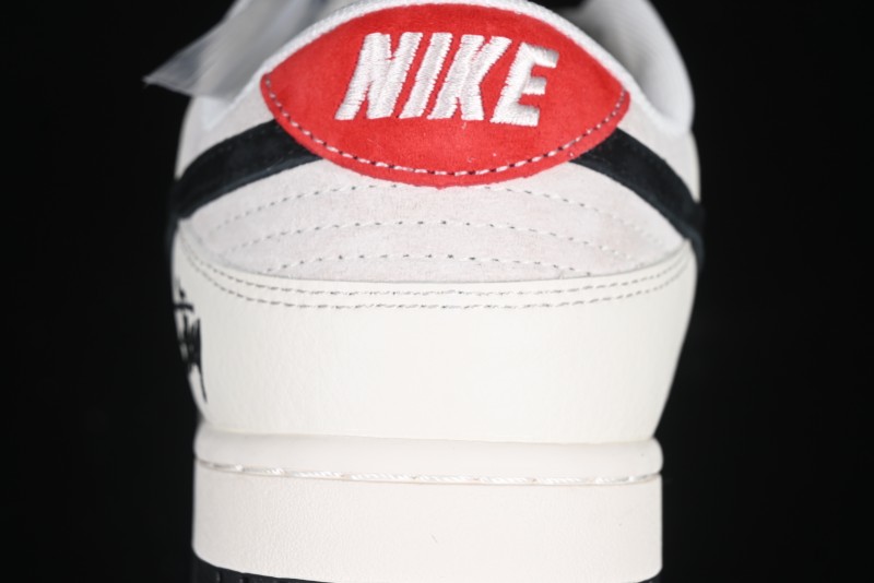 Nike SB Dunk Low Stussy Collaboration Black Blue Suede Anniversary Custom Low-Top Casual Skate Shoes - XS1086-013