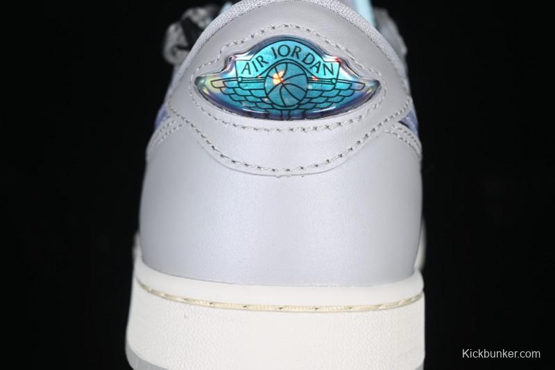 Nike Air Jordan 1 Low OG CNY AJ1 Snake Year Limited Silver Snake Low-Top Retro Basketball Shoes - HF3144-100