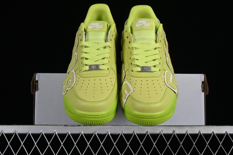 Nike CPFM x Nike Air Force 1 '07 Low Casual Sneakers in Lemon Green with SUNSHINE Design - DC4457-300