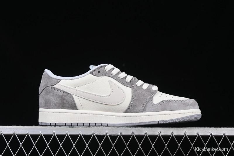 Nike Travis Scott x Fragment Design x Air Jordan 1 Low OG SP AJ1 Retro Casual Sneakers - DM7866-048