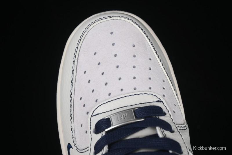 Nike Air Force 1 '07 Low Supreme Collaboration Navy Blue Line Low-Top Casual Sneakers - XZ6188-019