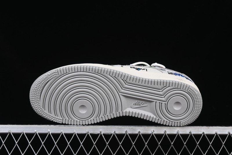 Nike Air Force 1'07 Low Hip Hop MLB Casual Lace-Up Sneakers - BD0077-333