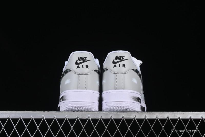 Nike Air Force 1 '07 Low Shadow Knight Grey White Black Casual Sneakers - CW2288-111