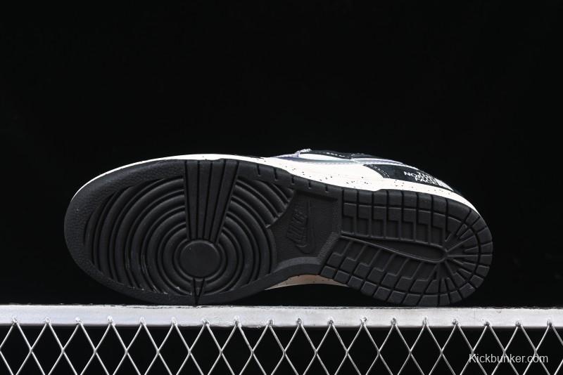 Nike SB Dunk Low The North Face Collaboration Beige Black Iridescent Swoosh Anniversary Custom Low-Top Casual Skate Shoes - DM6868-018