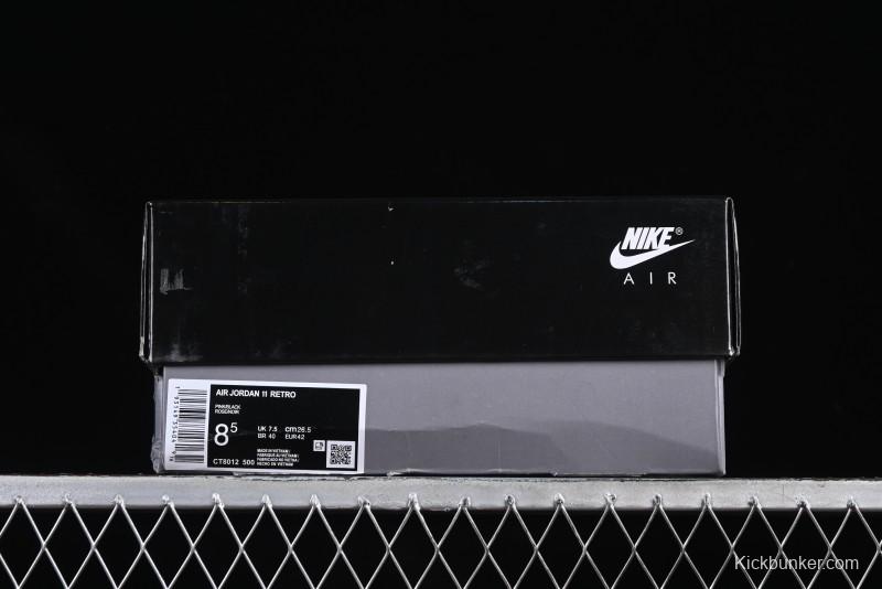 Nike Air Jordan 11 Retro High Top Basketball Shoes in Black Pink - CT8012-500