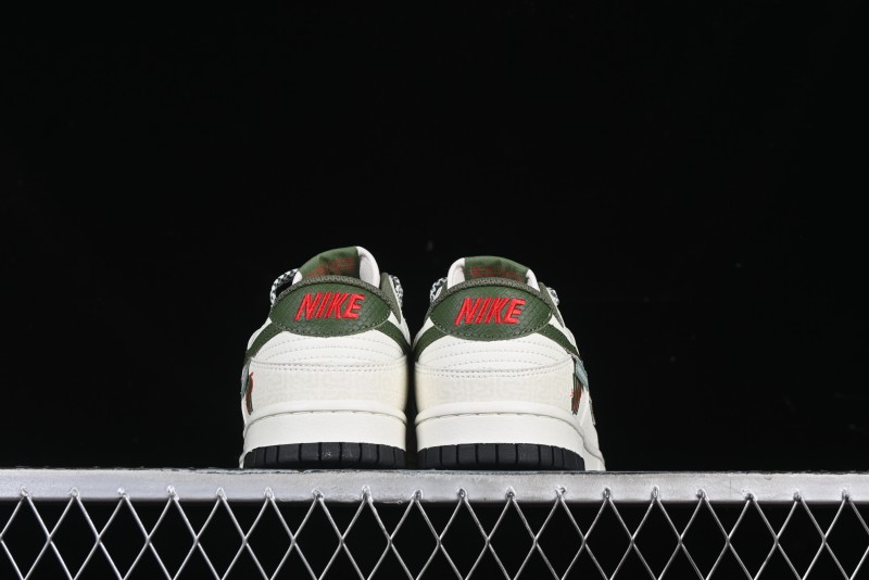 Nike SB Dunk Low UN Collaboration Year of the Snake Limited Edition Green Snake Swoosh Anniversary Custom Low-Top Casual Sneakers - DJ2024-070