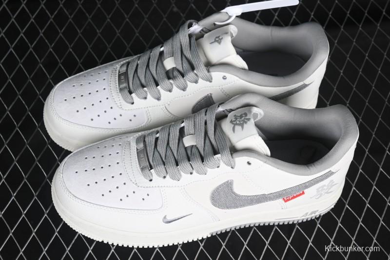 Nike Air Force 1 '07 Low The North Face x CDG Retro Casual Sneakers with Full-Length Air Cushion - DM6688-049