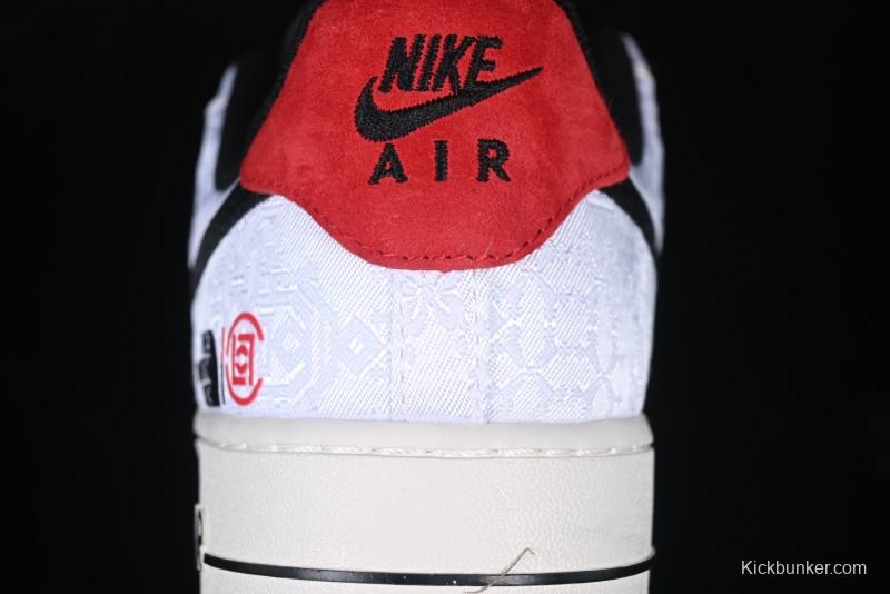 Nike Air Force 1 '07 Low North Face Edison Chen Collaboration White Silk Dual-Tone Casual Sneakers - DM6868-054