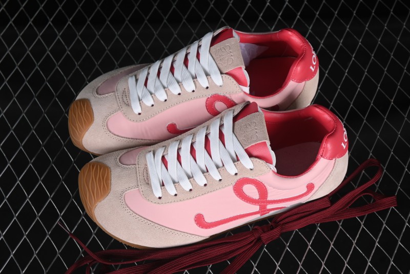 Loewe Ballet Runner 2.0 Sneakers Retro Style Lightweight Casual Sports Shoes - Pink Rose