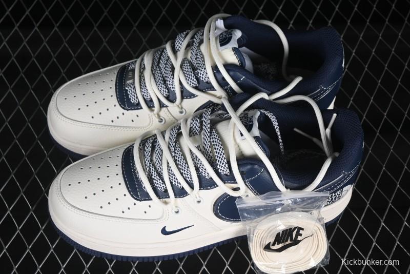 Nike Air Force 1 '07 Low The North Face Collaboration Beige Blue Patchwork Drawstring Casual Shoes - SJ1198-107