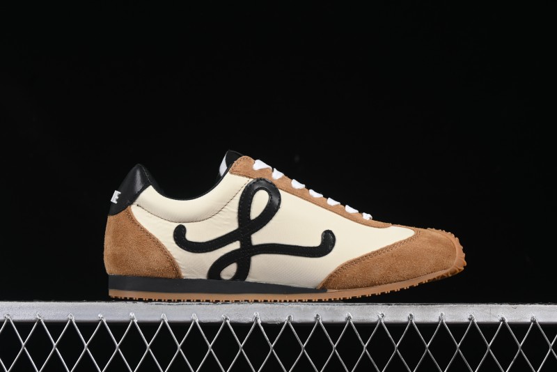 Loewe Ballet Runner 2.0 Sneakers Retro Style Lightweight Training Shoes - Apricor