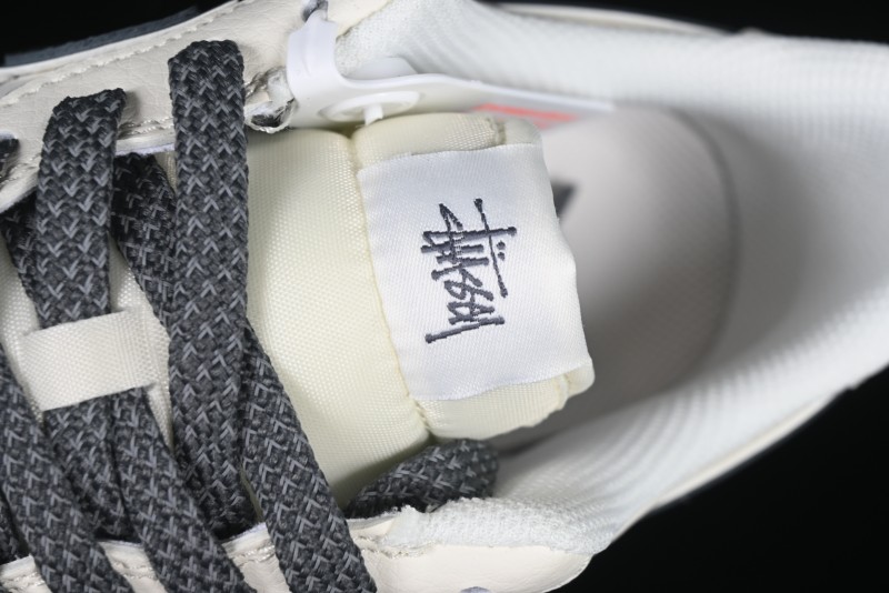 Nike Air Force 1 '07 Low Stussy Collaboration - Grey English Patchwork Low-Top Casual Sneakers - XZ3328-536