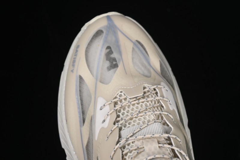 HOKA ONE ONE Satisfy Running Mafate Trail Low-Cut Cushioned Outdoor Hiking Shoes - 1157050 BONE