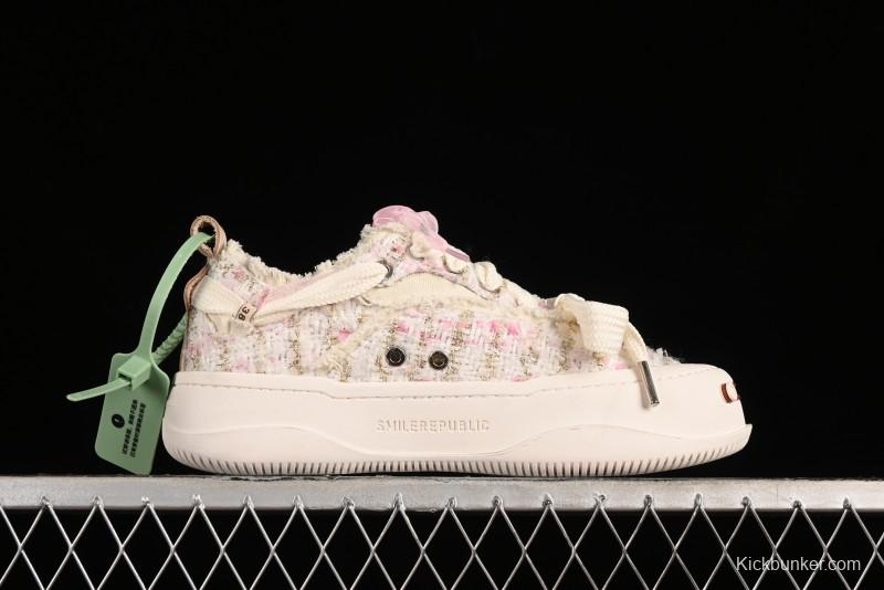 SMILEREPUBLIC SMILE Collection Canvas Sneakers with Thick Sole and Open Toe Design - G.D4