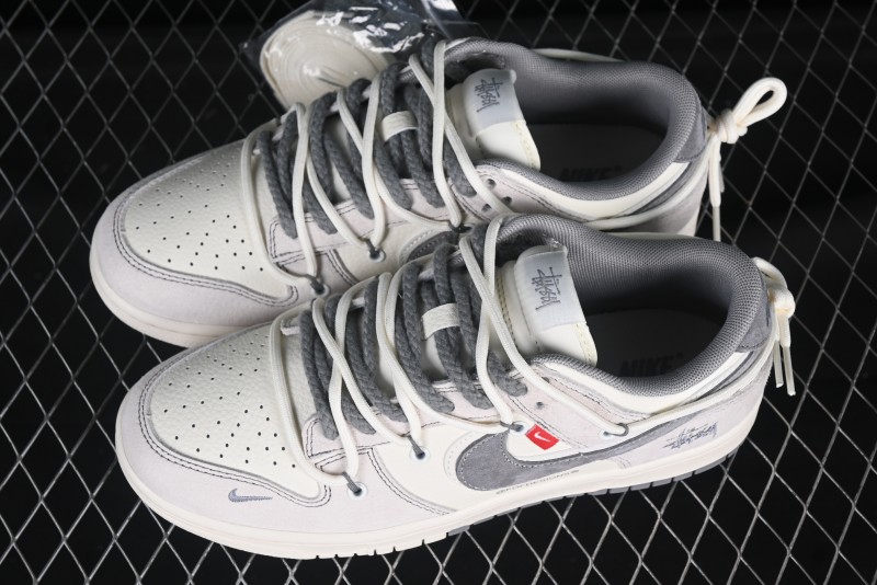 Nike SB Dunk Low BAPE Anniversary Collaboration Light Beige Brown Low-Top Casual Skate Shoes - YX5066-243