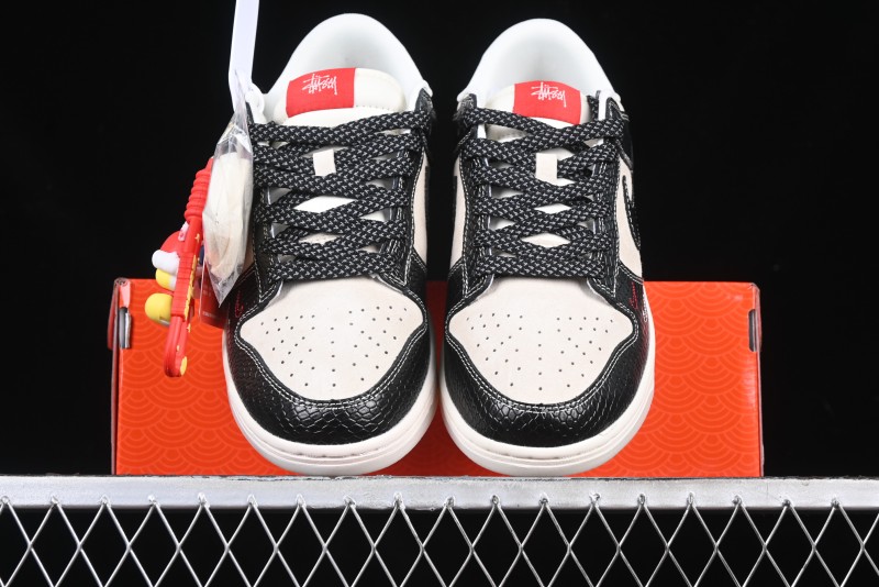 Nike SB Dunk Low Year of the Snake Limited Edition Black Snake Dual-Color Anniversary Custom Low-Top Casual Skate Shoes - HH7518-031