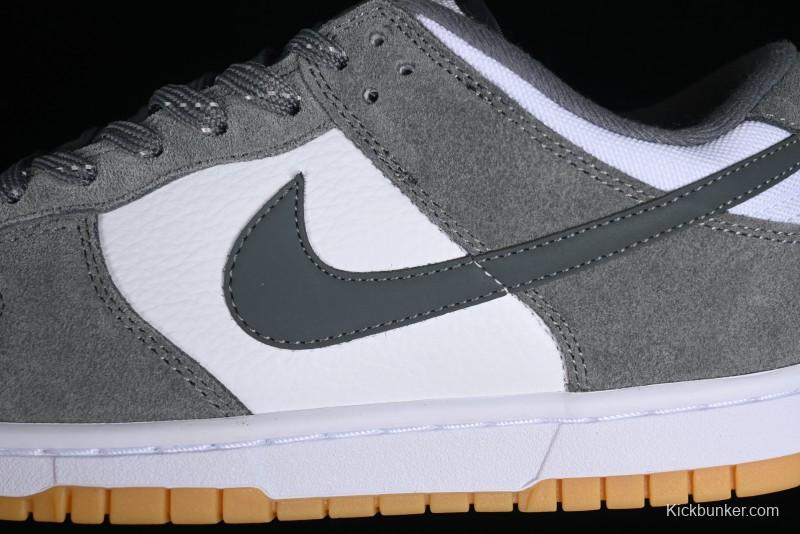 Nike Dunk Low SB Grey Gum Retro Skate Shoes with Suede Overlays - FV0389-100