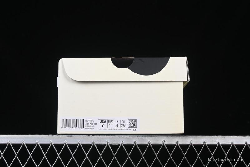 Nike Travis Scott x Fragment Design x Air Jordan 1 Low OG SP AJ1 Stussy Collaboration - Black Green - AG3702-805